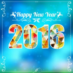 Retro New Year Frame N2