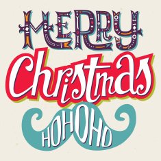Christmas card Hand lettering Decorative pattern N11