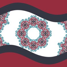 Oriental artwork Stylized Mandala Book cover or invitation design in