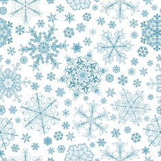 Seamless pattern of snowflakes blue on white free image download