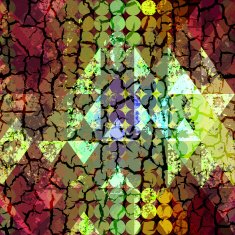 Geometric pattern with grunge effect N7