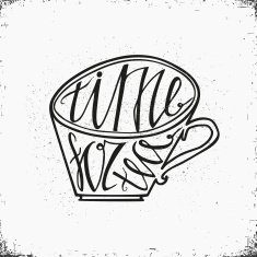 Hand drawn lettering- Time for tea