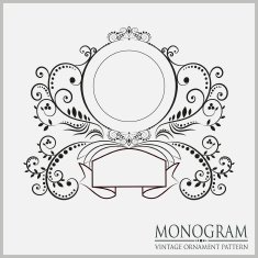 Template wedding monograms N4