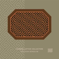 Chinese window tracery polygon frame 96 spiral geometry