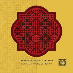 Chinese window tracery square round frame 99 diamond
