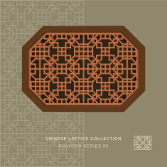 Chinese window tracery polygon frame 99 diamond square