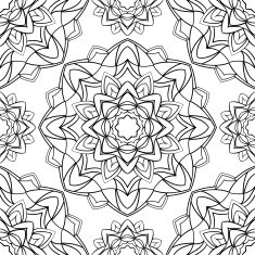 Simple graphic pattern of mandalas