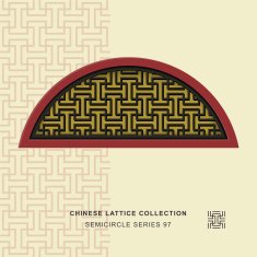 Chinese window tracery semicircle frame 97 rectangle geometry