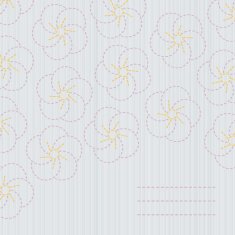 Traditional japanese embroidery Sashiko Sakura N4