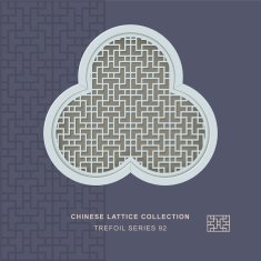Chinese window tracery trefoil frame 92 geometry line