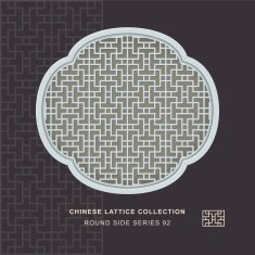 Chinese window tracery round side frame 92 geometry line