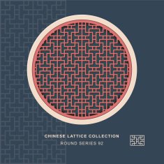Chinese window tracery round frame 92 geometry line
