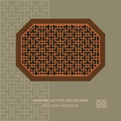 Chinese window tracery polygon frame 92 geometry line