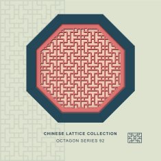 Chinese window tracery octagon frame 92 geometry line
