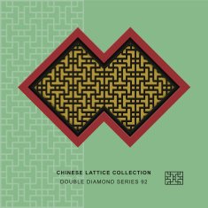 Chinese window tracery double diamond frame 92 geometry line