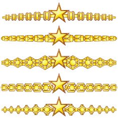 Gold dividers with star