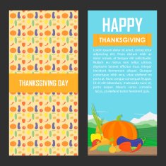 Vector set of Thanksgiving Day backgrounds