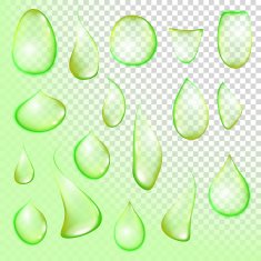 drop Pure clear water drops realistic set isolated vector illustration N4