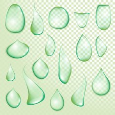 drop Pure clear water drops realistic set isolated vector illustration N5
