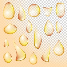 drop Pure clear water drops realistic set isolated vector illustration N9