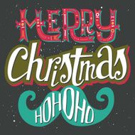 Christmas card Hand lettering Decorative pattern N14