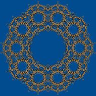 Abstract vector circle floral ornamental border mandala inspired artwork frame