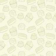 Cartoon candies pattern N2