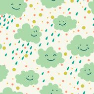 Doodle clouds pattern