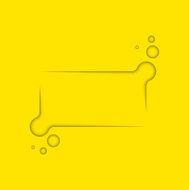 Abstract yellow frame with bubbles N2