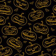 Black pumpkins pattern