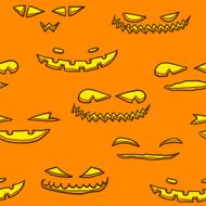 Halloween pumpkin faces pattern