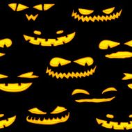 Halloween pumpkin faces pattern N2