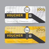 Gift voucher template with modern pattern N2