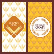 Set of vector backgrounds for label package banner N2