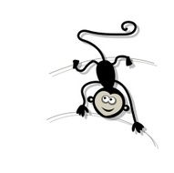 Funny monkey for your design N3
