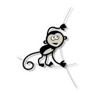 Funny monkey for your design N6