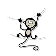 Funny monkey for your design N7