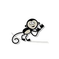 Funny monkey for your design N10