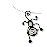 Funny monkey for your design N11