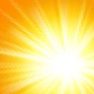 Abstract hexagon sun background