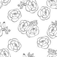 Seamless pattern with roses N57