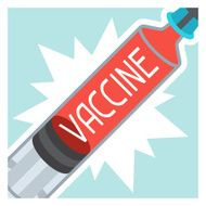 Syringe and vaccine medical conceptual abstract illustration