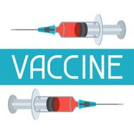 Syringe and vaccine medical conceptual abstract illustration N2