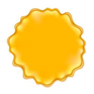 Yellow blotch isolated on white background