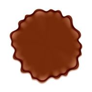 Brown blotch isolated on white background