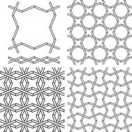 Seamless geometric tiling pattern N3