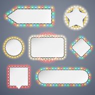 Banners With Electric Bulbs Decoration