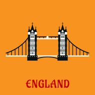 Flat icon of Tower Bridge in London