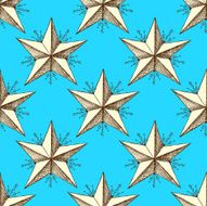 Sketch star in vintage style