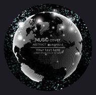 Music album cover templates World globe global network Molecule structure N3